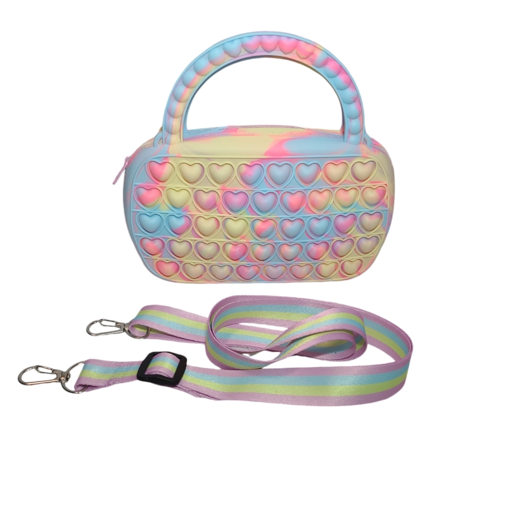 Tie Dye Popper Fidget Purse for Girls and Women, Sensory Kids Toys New